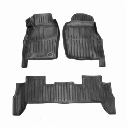 Guminiai 3D kilimėliai NISSAN Patrol (Y61) (5 durų) 1997-2013 (Juodos spalvos)
