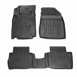 Guminiai 3D kilimėliai NISSAN Tiida (C11) 2004-2011 (Juodos spalvos)