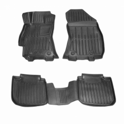 Guminiai 3D kilimėliai SUBARU Outback (BS) 2014-2020 (Juodos spalvos)