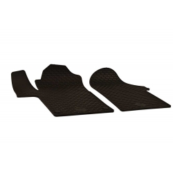 Guminiai kilimėliai MERCEDES-BENZ e-Vito (W447) 2020→ (Priekiniai, Su originaliais tvirtinimais, Juodos spalvos)