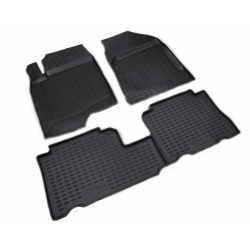 Poliuretaniniai kilimėliai CHEVROLET Captiva 2006-2011 (Juodi, Pakeltais kraštais)
