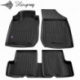 Guminiai 3D kilimėliai DACIA Logan 2004-2012 (Juodos spalvos)