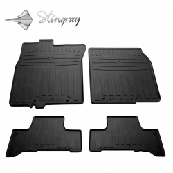 Guminiai kilimėliai TOYOTA FJ Cruiser 2006-2016 (Standartiniais kraštais, Juodi)